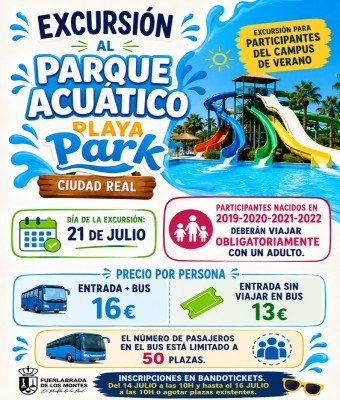 EXCURSIÓN PLAYA PARK. 21 JULIO. en Badajoz