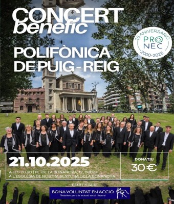 Concert 25 anys de Pronec amb la Polifònica de Puig-reig en Barcelona