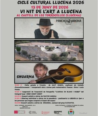 VI NIT DE L'ART A LLUCENA (Castell de les Torrocelles): SHUARMA + PANCHO VARONA en Castellón/Castelló