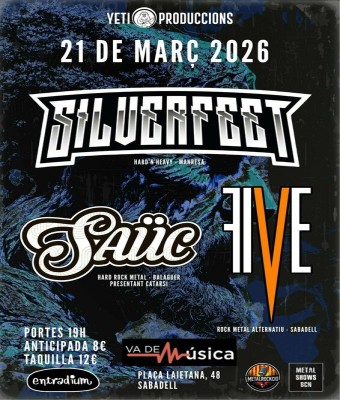 Saüc + Silverfeet + Five / VADE música - 21 març en Barcelona