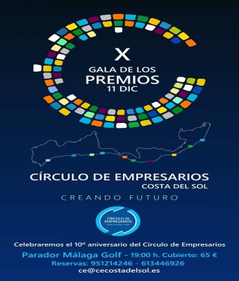 X Gala de Círculo de Empresarios de la Costa del Sol en Málaga