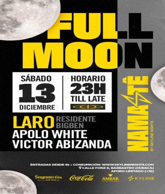FULL MOON- 13 DICIEMBRE en Huesca
