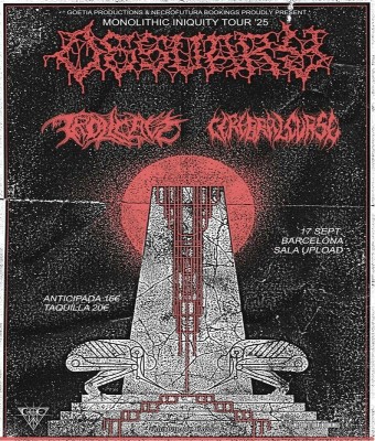 Ossuary • Trollcave • Cerebral Curse / Barcelona, Sala Upload