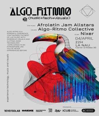 Algo-Ritmo: (Music + Visuals + Tech) Afrolatin Jam All Stars + Nixer + Algo-Ritmo Collective. en Barcelona