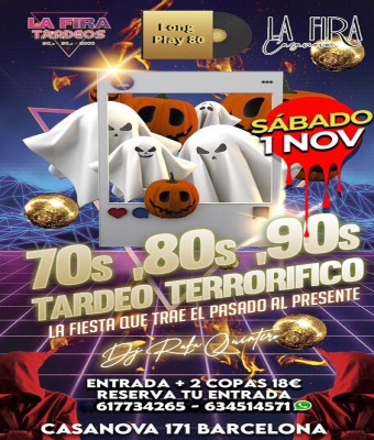 Tardeo Terrorífico 70s 80s 90s  en Barcelona