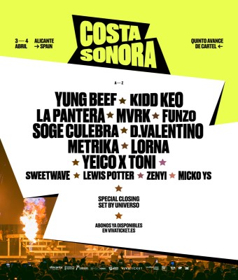 Abonos con descuento para el festival Costa Sonora en Alicante en Alicante/Alacant