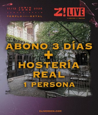 Pack 3 días Z! Live + Hostería Real de Zamora + desayuno  1 persona