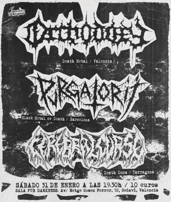 Orthodoxy / Pvrgatorii / Cerebral Curse - Pub Darkness Valencia - 31/01/26 en Barcelona