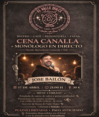  CENA CANALLA + MONÓLOGO EN DIRECTO en Lleida