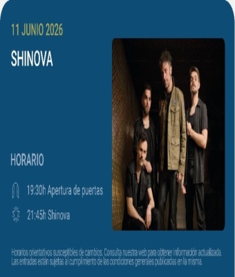 Shinova - Noches del Botánico 2026 en Madrid