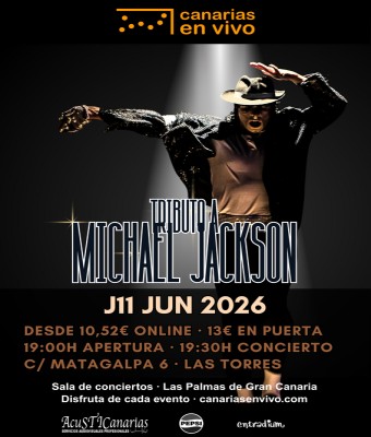 TRIBUTO A MICHAEL JACKSON EN CANARIAS EN VIVO - SHOW EN LAS PALMAS en Palmas, Las