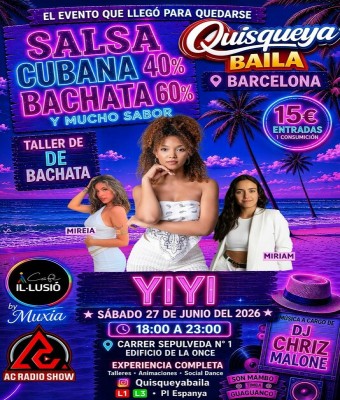 QUISQUEYA BAILA 27 JUNIO en Barcelona