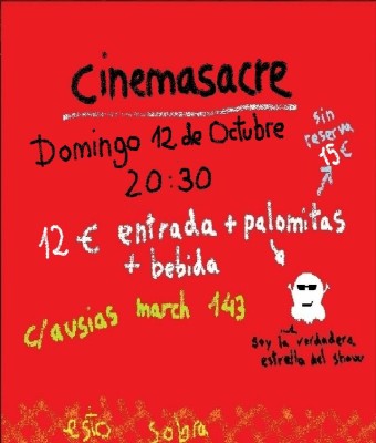 Cinemasacre - proyectamos una peli malísima en Barcelona