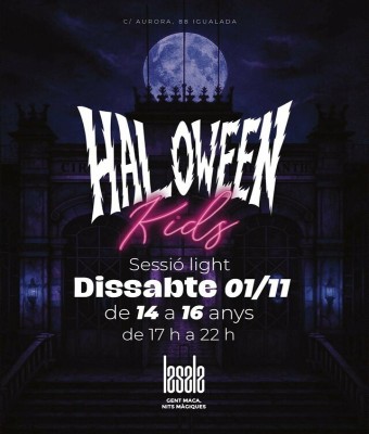 HALLOWEEN KIDS (14-15 anys) DIA 01/11/2025 17:00-22:00 en Barcelona
