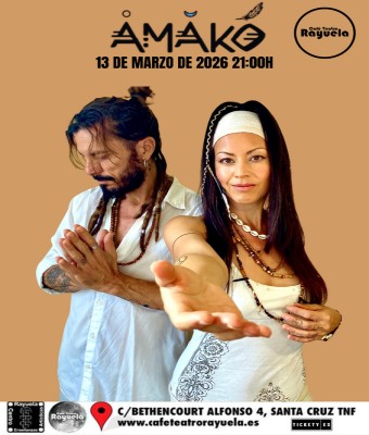 Amakó, en el Café Teatro Rayuela en Santa Cruz de Tenerife