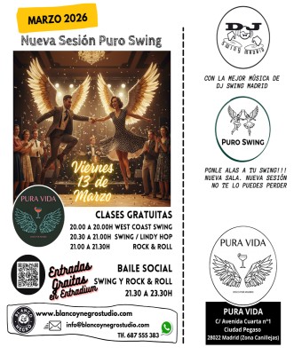 Puro Swing. Nuevo Proyecto. Clases + Baile Social. Entradas Gratuitas por Entradium en Madrid