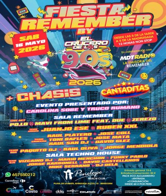 FIESTA REMEMBER by EL CRUCERO DE LOS 90S + CHASIS en Alicante/Alacant