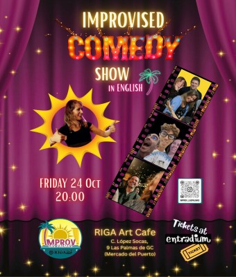Improvised comedy show / El show de comedia improvisada en inglés en Palmas, Las