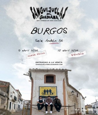CONCIERTO SANGUIJUELAS DEL GUADIANA- BURGOS- SALA ANDÉN 56- JUEVES 9 DE ABRIL