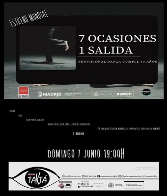 7 ocasiones 1 salida. Provisional Danza en Cáceres