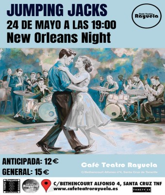 New Orleans Night by Jumping Jacks, en el Café Teatro Rayuela en Santa Cruz de Tenerife