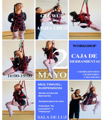 Caja de herramientas /Body Arnes de diamantes / 02 Mayo/ Aisha Cruz y Gluwur en Barcelona