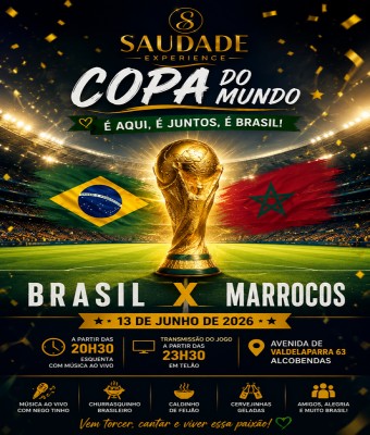 O BRASIL VAI ENTRAR EM CAMPO… E A GENTE VAI VIVER ISSO JUNTO! en Madrid