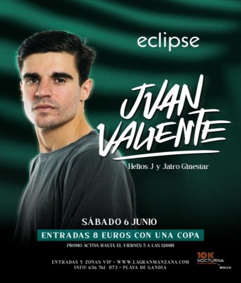 ECLIPSE | JUAN VALIENTE - SÁBADO 6 JUNIO - 10K NOCTURNA en Valencia