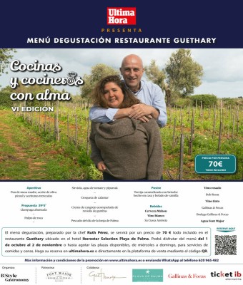 Menú degustación 'restaurante Guethary' Cocinas y cociner@s con alma 'VI Edición' en Balears, Illes