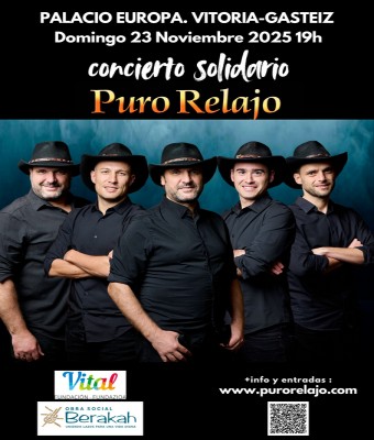 Fila 0 concierto solidario Puro Relajo para Berakah. SIN DERECHO DE ACCESO AL RECINTO en Araba/Álava