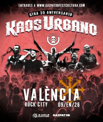 Kaos Urbano | 30 Aniversario | Sala Rock City | Almàssera en Valencia