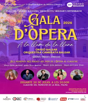 GALA D'ÒPERA. ORFEÓ BALEAR I ORQUESTRA CAMERATA BALEAR. MÚSICA A LA LLUM DE LA LLUNA. en Balears, Illes