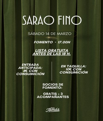 Tardeo Sábado - Sarao Fino en Valencia/València
