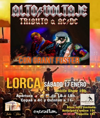Sab. 17 Enero - Tributo ACDC con Grant Foster - Sala Silos - Lorca - Madremia  en Murcia