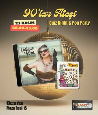 Unique Horn ile 90lar Ateşi (Pop-Quiz + Party) en Barcelona