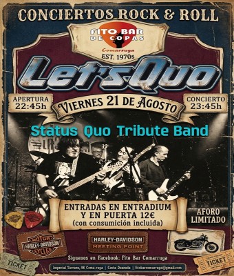 “LET’S QUO”, tributo a STATUS QUO en Tarragona