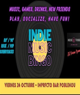 Indie Music Bingo @ IMPRFCTO Bar (Poblenou) en Barcelona