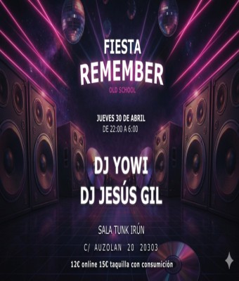FIESTA REMEMBER en Gipuzkoa
