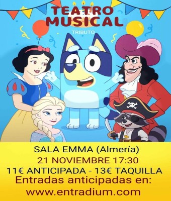 Teatro Musical Tributo Bluey y Blancanieves  en Almería
