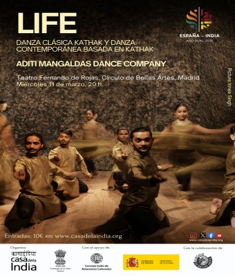 Life. Danza Kathak y danza contemporánea a cargo de la Compañía de Danza de Aditi Mangaldas  en Valladolid