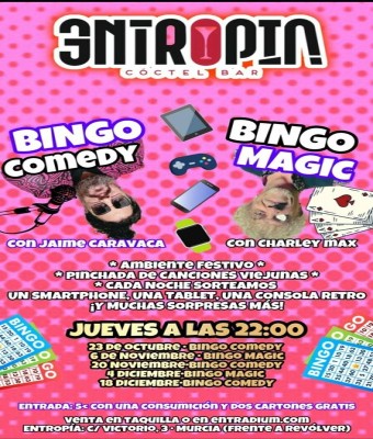 Bingo Comedy en Entropía Cóctel Bar en Murcia