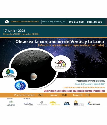 Observa la conjunción de Venus y la Luna en Valencia/València