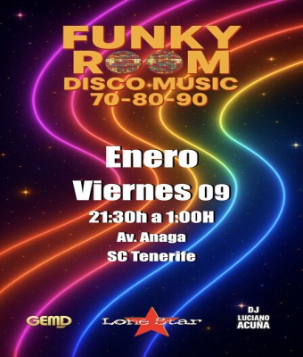 Funky Room Disco Music 70-80 en Santa Cruz de Tenerife