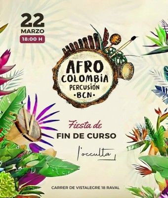 Fiesta de fin de curso - AfroColombiaBCN.Percusión en Barcelona