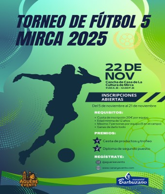 Torneo de Fútbol 5 Mirca 2025 en Santa Cruz de Tenerife