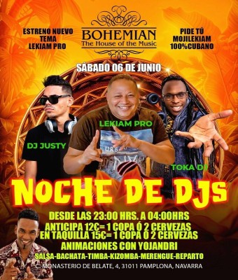 Sábado 6/6/2026 Noche de DJS en Navarra