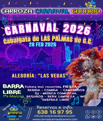Entradas Carroza Cabalgata Carnaval Las Palmas GC 2026 en Palmas, Las