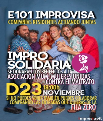 Impro Solidaria Escena 101 para ayudar a la Asociación Mujeres Unidas contra el Maltrato en Balears, Illes
