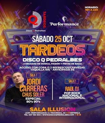 ACCESO  CONSUMICIÓN TARDEO 25 OCTUBRE en Barcelona