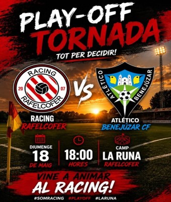 Racing Rafelcofer CF vs Atlético Benejúzar CF en Valencia